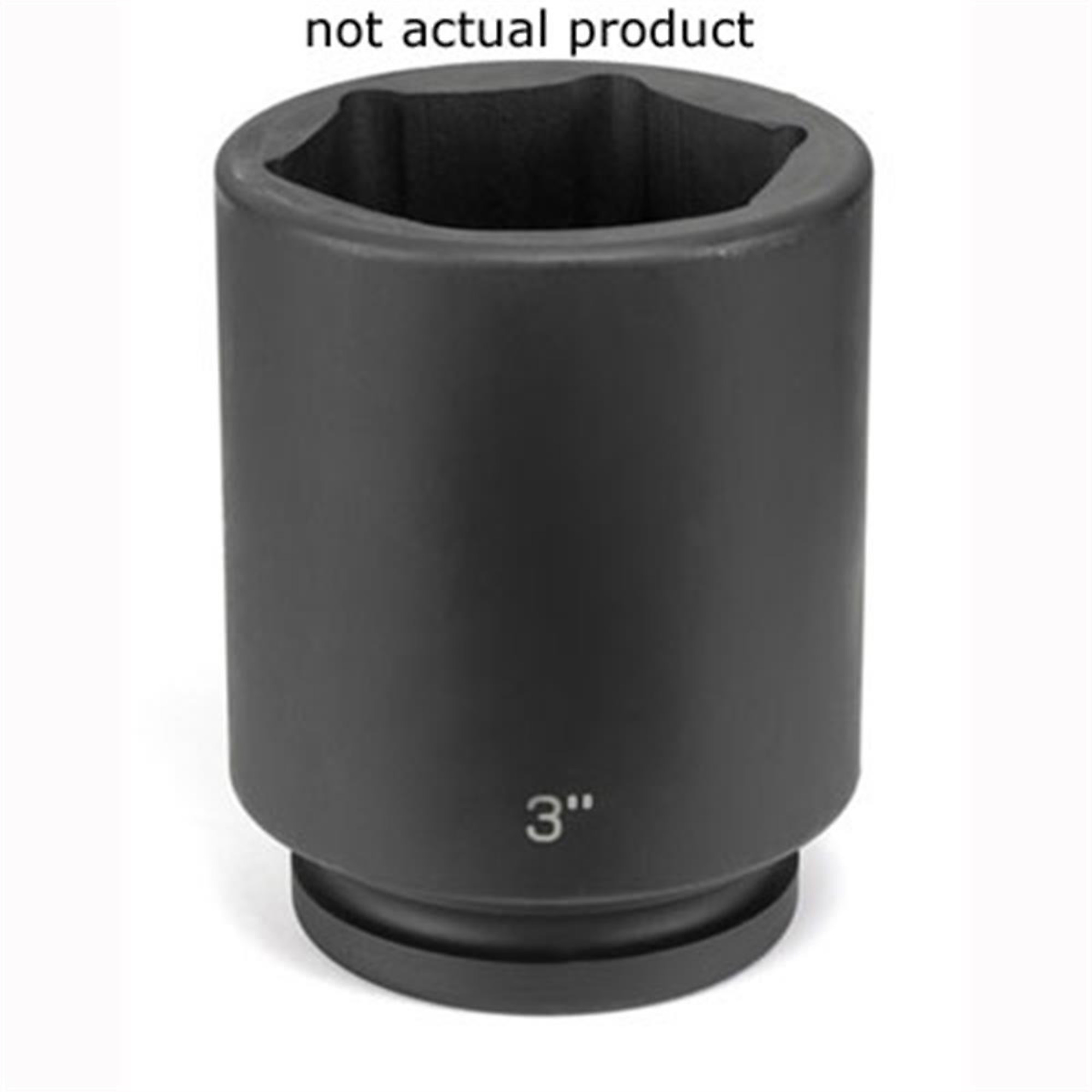 Grey Pneumatic Impact Socket — 2 3/16in., 1in. Drive, 6-Point, Deep, Black, Model# GRE4070D